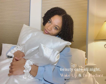 Satin Pillowcase, Silk Pillow Cases for Hair and Skin with Zipper, Queen Pillow Cases Set of 2 for 20"X30", Exquisite Packaging for Women Men