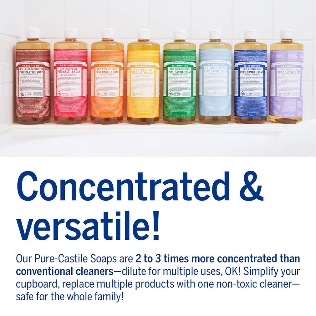 Magic Soap-Pure-Castile Liquid Soap (Citrus, 32 Ounce, 2-Pack)-Regenerative Organic Certified Oils, 18-In-1 Uses: Body, Hair, Laundry, Pets & Dishes, Concentrated, Vegan, Non-Gmo