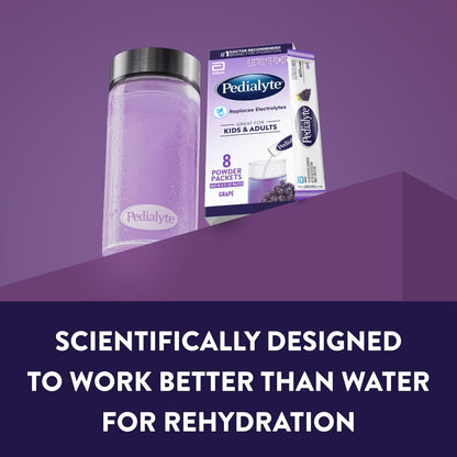 Electrolyte Powder | Hydration Drink for Kids & Adults | Variety Pack: Grape, Strawberry Lemonade, and Orange, 24 Powder Packets