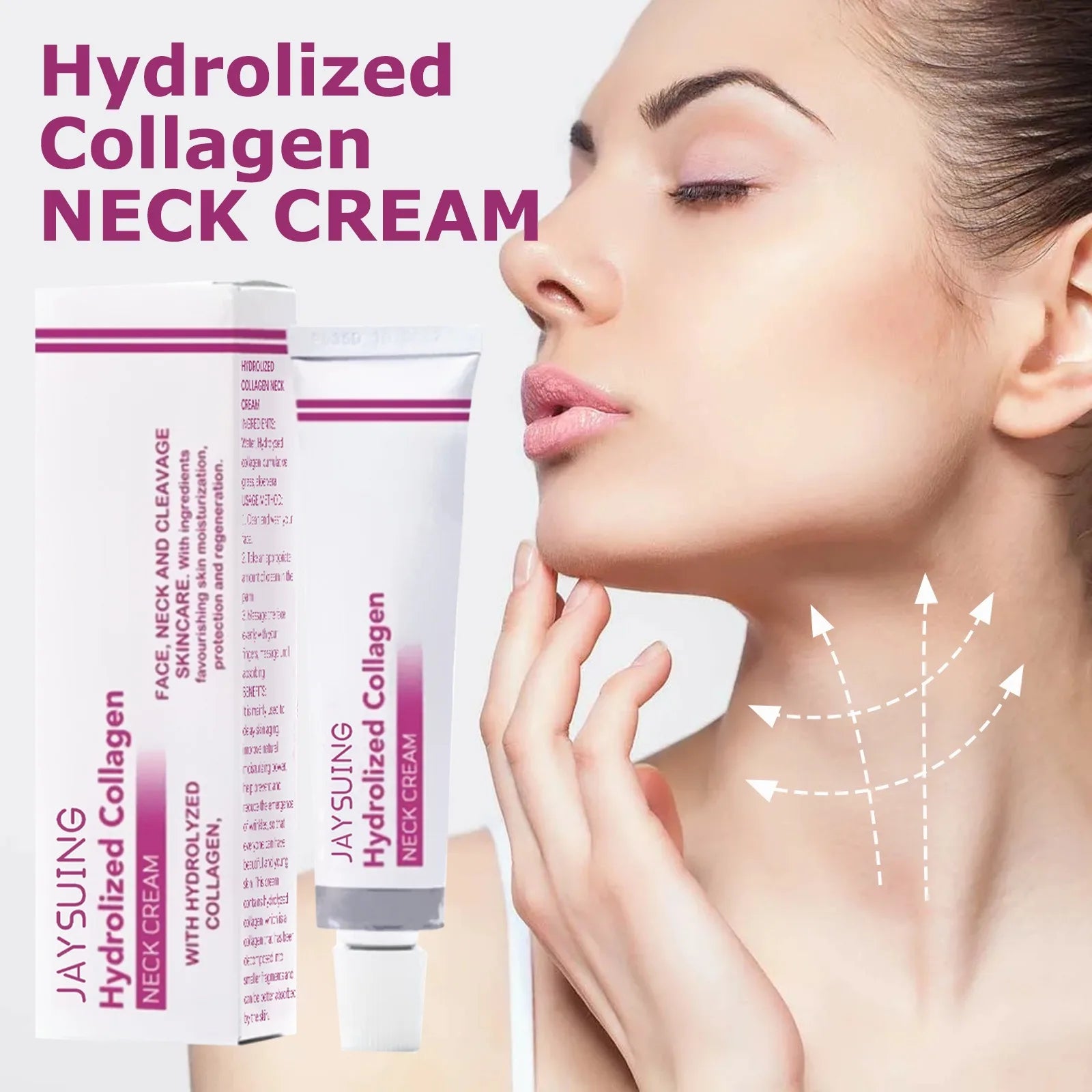 Neck Lines Protein Cream Collagen Eliminate Neck Fine Lines Anti-Ageing Lift Rejuvenation Nourish Eliminate Double Chin Skincare