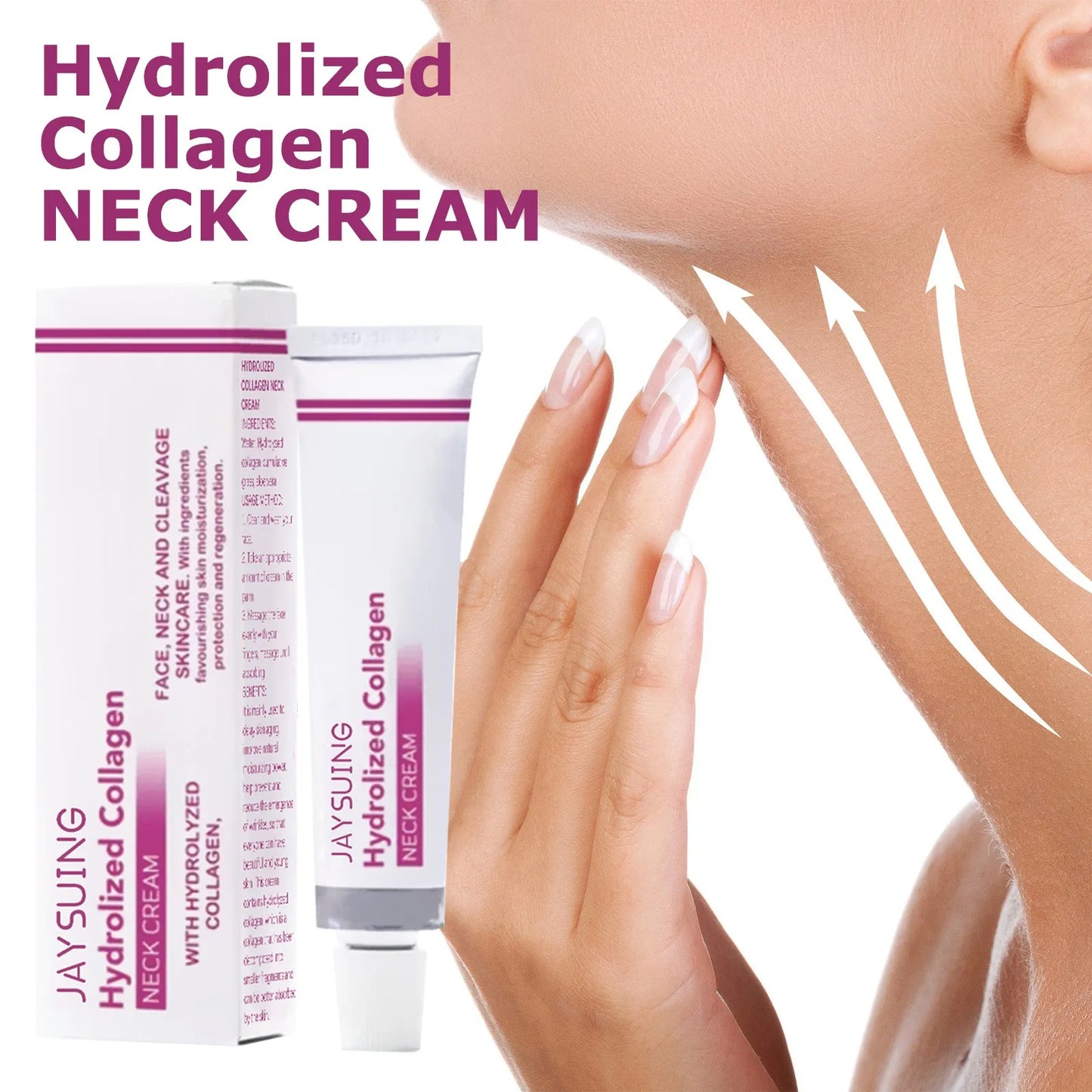 Neck Lines Protein Cream Collagen Eliminate Neck Fine Lines Anti-Ageing Lift Rejuvenation Nourish Eliminate Double Chin Skincare