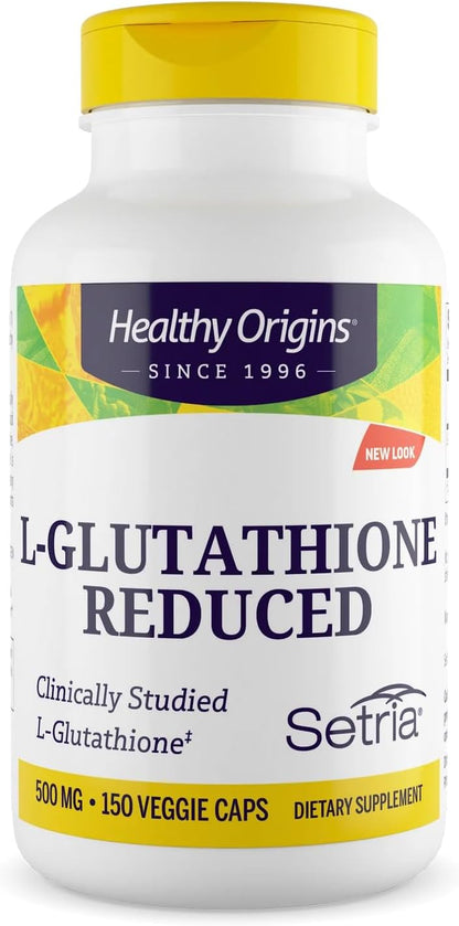 L-Glutathione 500 Mg (Setria, Non-Gmo, Gluten Free, Antioxidant, Immune Support, Skin Support), 150 Veggie Caps