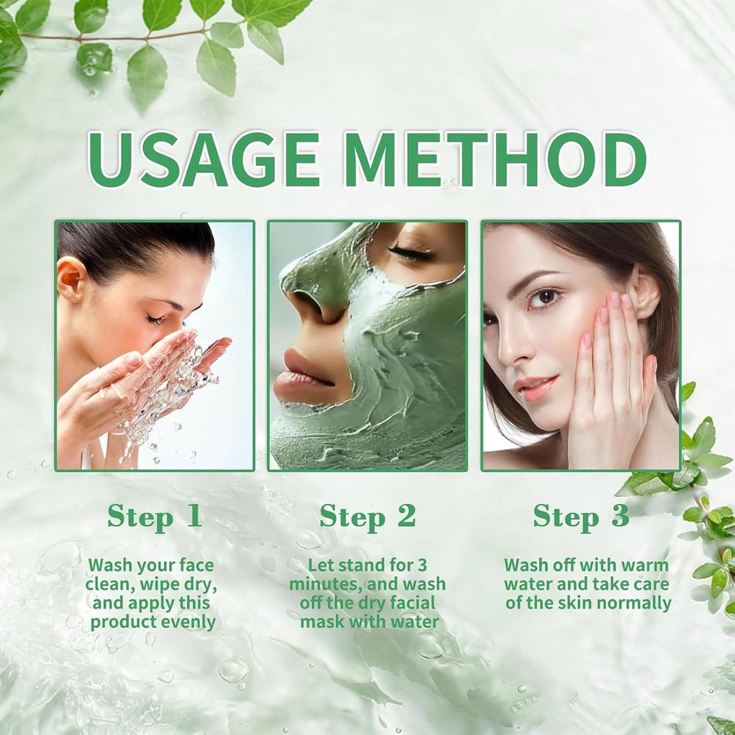 Green Tomato Clay Mask, Korean Green Tomato Clay Mask, Green Tomato Clay Pack Cleanser (2PCS)