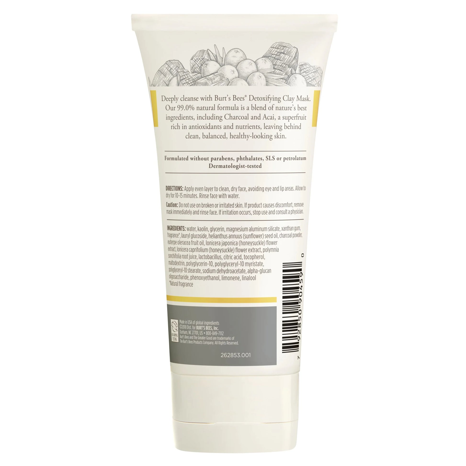 Burts Bees Detoxifying Clay Mask, 2.5 Oz