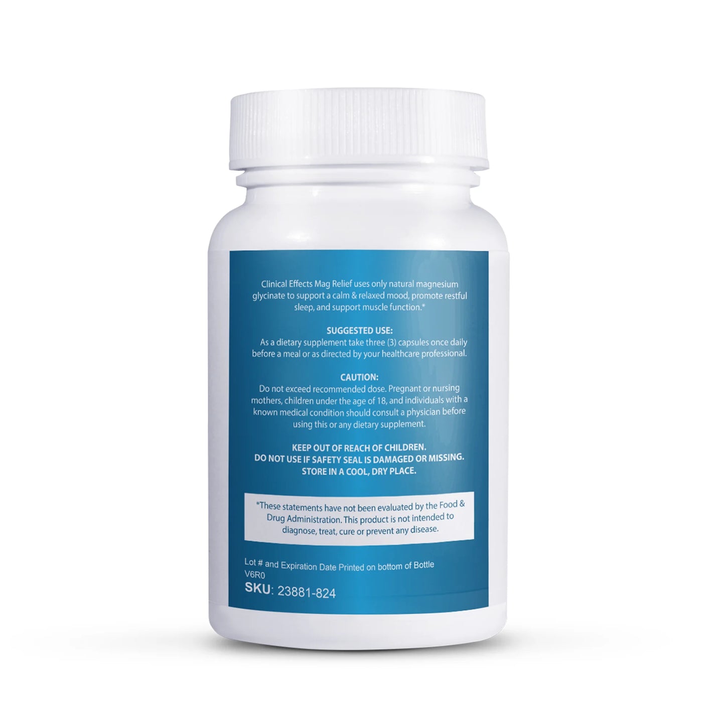 Mag Relief Magnesium Supplement - 275Mg Magnesium Glycinate Capsules - 90 Magnesium Capsules - Highly Absorbable Magnesium for Health Support - USA Made