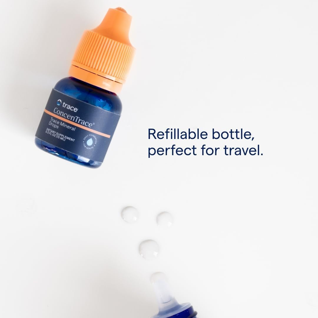Concentrace Trace Mineral Drops | Supports Energy, Digestion, Bone Health & Hydration, 70+ Ionic  W/Magnesium, Chloride & Potassium | Keto, Vegan & Non-Gmo | 6 Servings